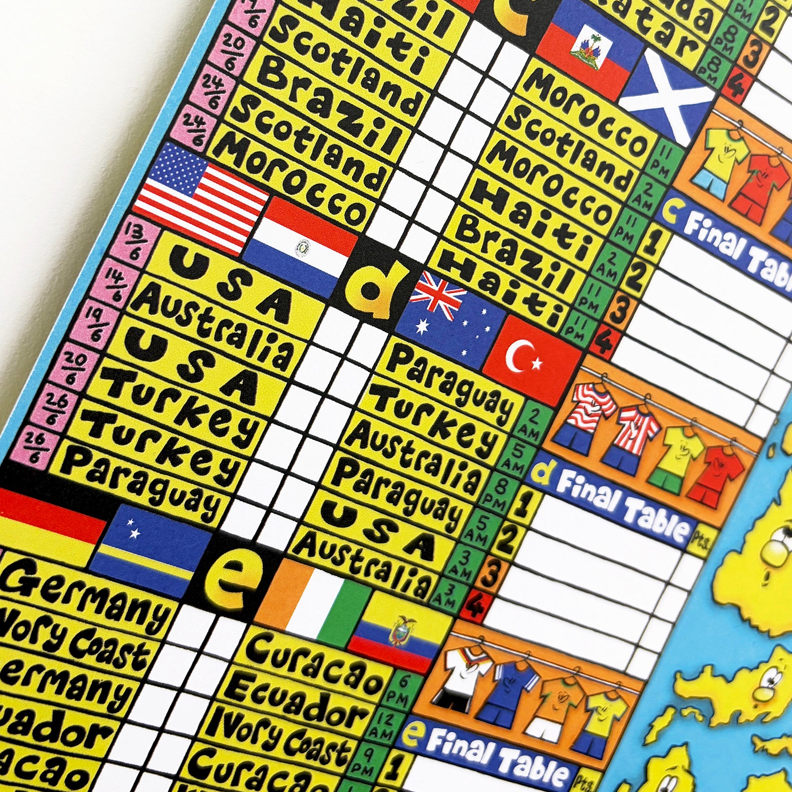 World Cup Wallchart by Turbo Island