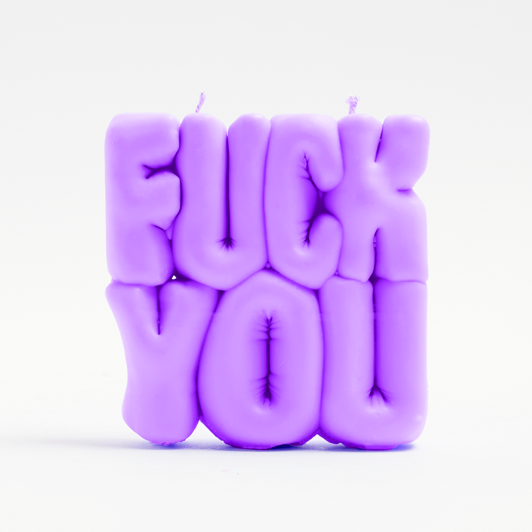 Wavey Casa -  'FUCK YOU' Purple Puffer Candle