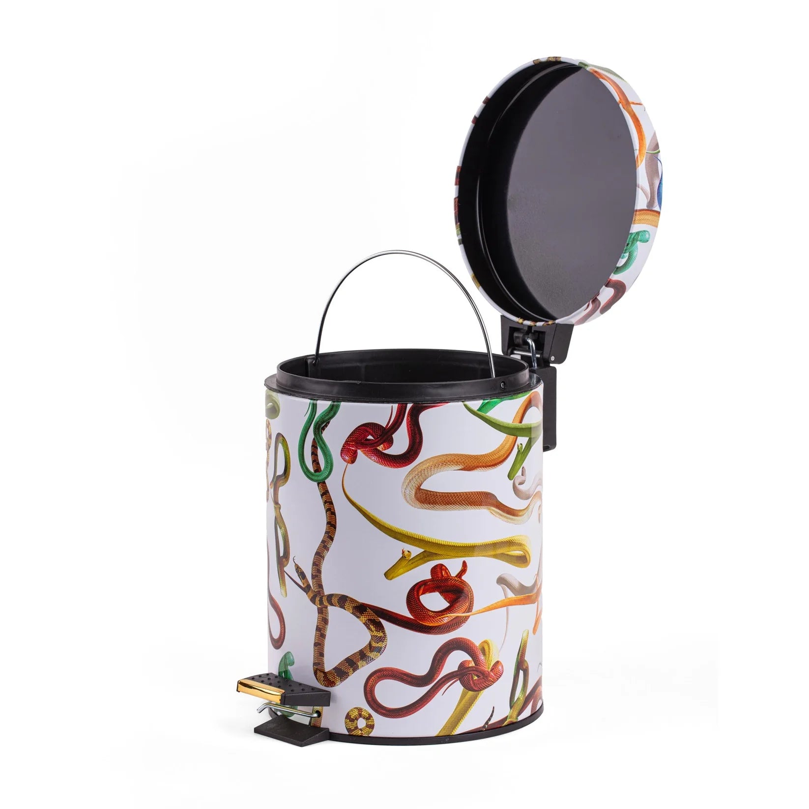 Seletti - 'Snakes White' Dustbin 5L
