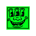 3-Eyed Face By Keith Haring - Die-Cut Sticker