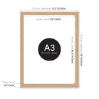 Oak A3 Picture Frame