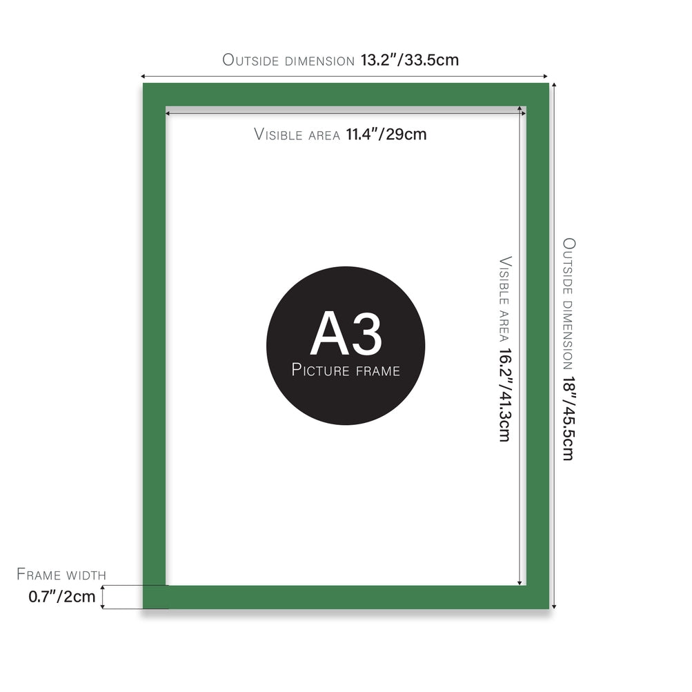 Green A3 Picture Frame