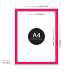 Bright Pink A4 Picture Frame