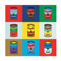 Campbell's Soup Cans By Andy Warhol - Sheet of 9 Stickers