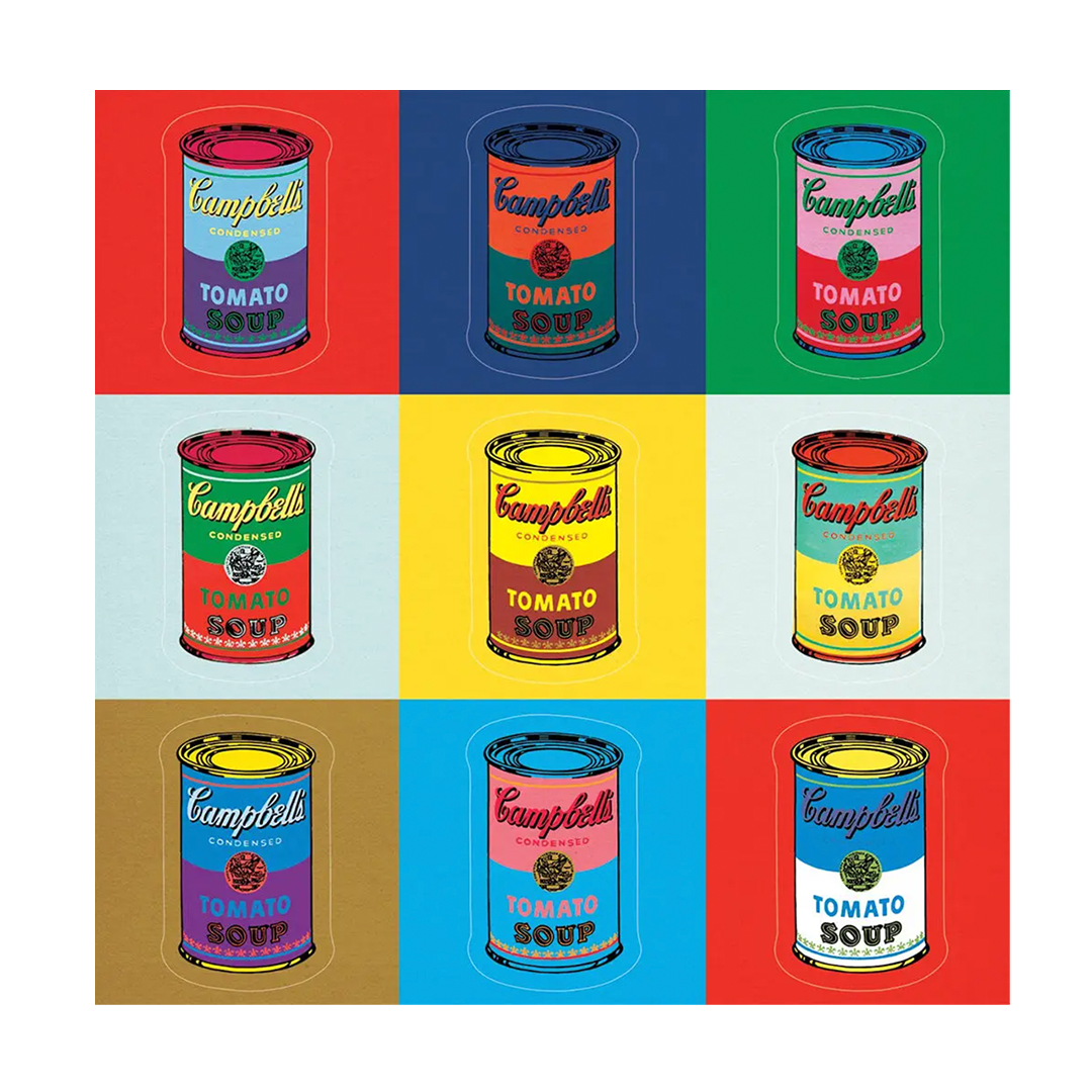 Campbell's Soup Cans By Andy Warhol - Sheet of 9 Stickers