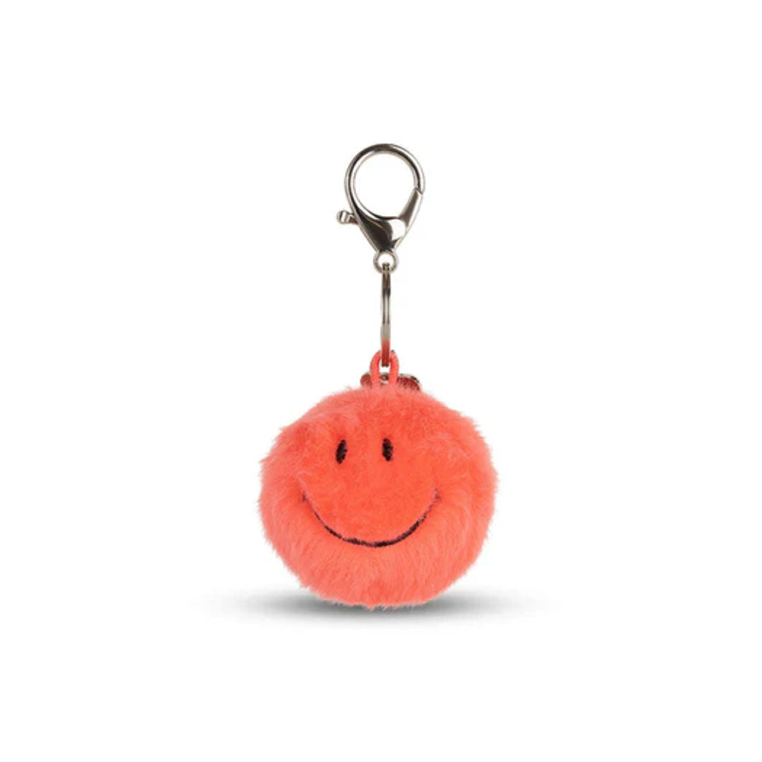 BON TON TOYS x Smiley Keychain ECO Fuzzy - 5,5cm - Red