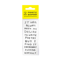 David Shrigley Magnetic Bookmark - Write Poetry