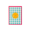 Blue Check 'Yay' Greetings Card