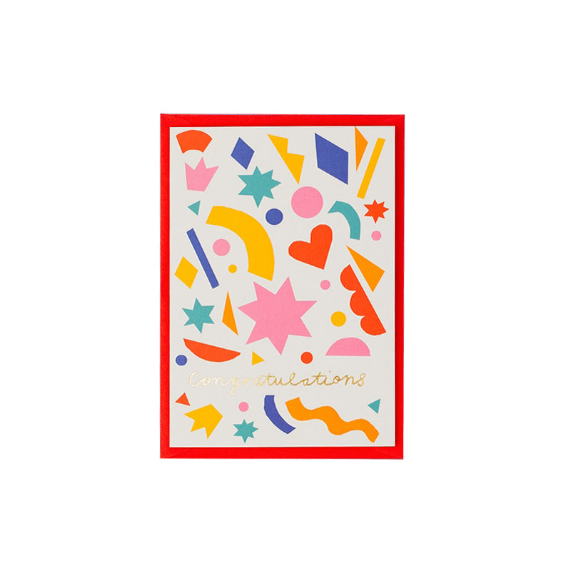 Confetti Burst 'Congratulations' Greetings Card