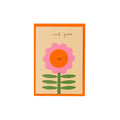 Cute Flower 'Thank You' Greetings Card