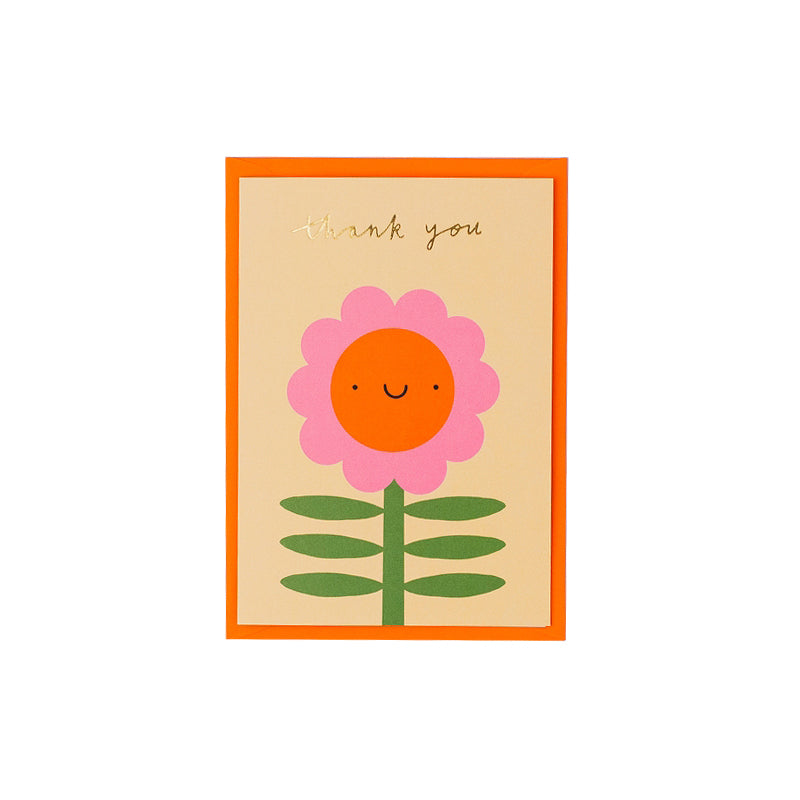 Cute Flower 'Thank You' Greetings Card