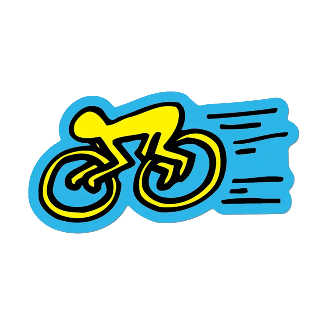 Cyclist By Keith Haring - Die-Cut Sticker