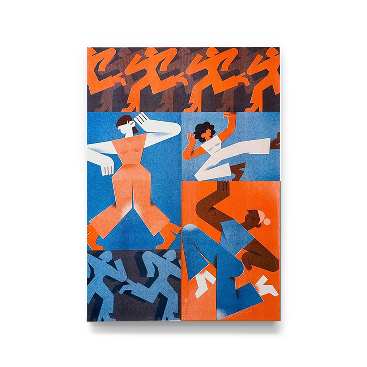 Dancing People A3 Risograph Print by Brogan O'Grady