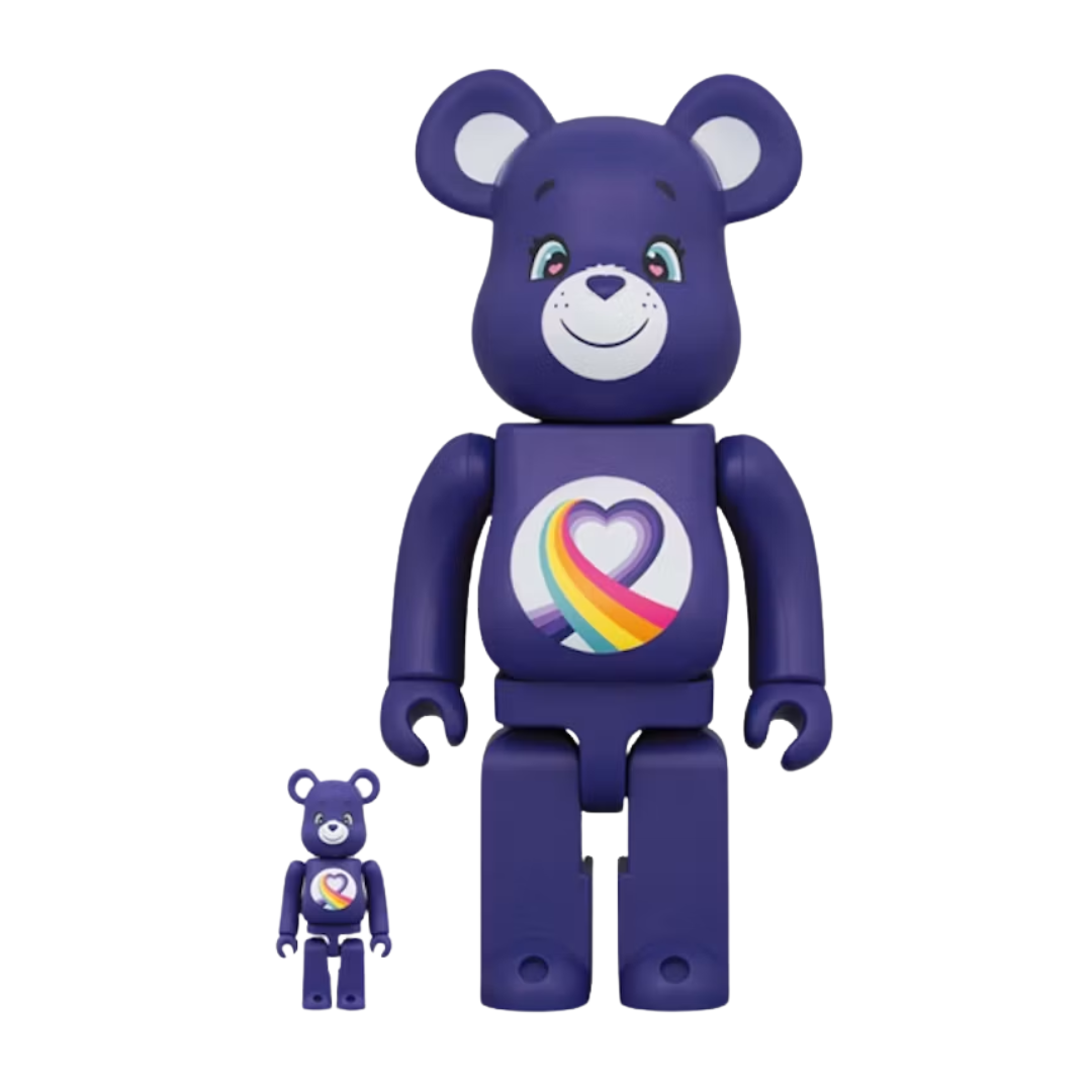 BE@RBRICK -  Care Bears Rainbow Heart Bear 100% & 400% Set