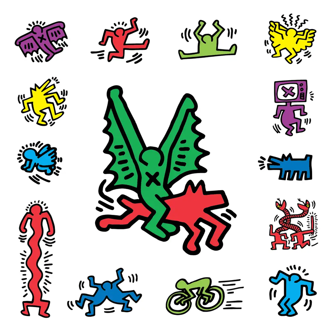 Flight By Keith Haring - Sheet of 14 Kiss-Cut Stickers