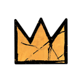 Gold Crown By Basquiat - Die-Cut Sticker
