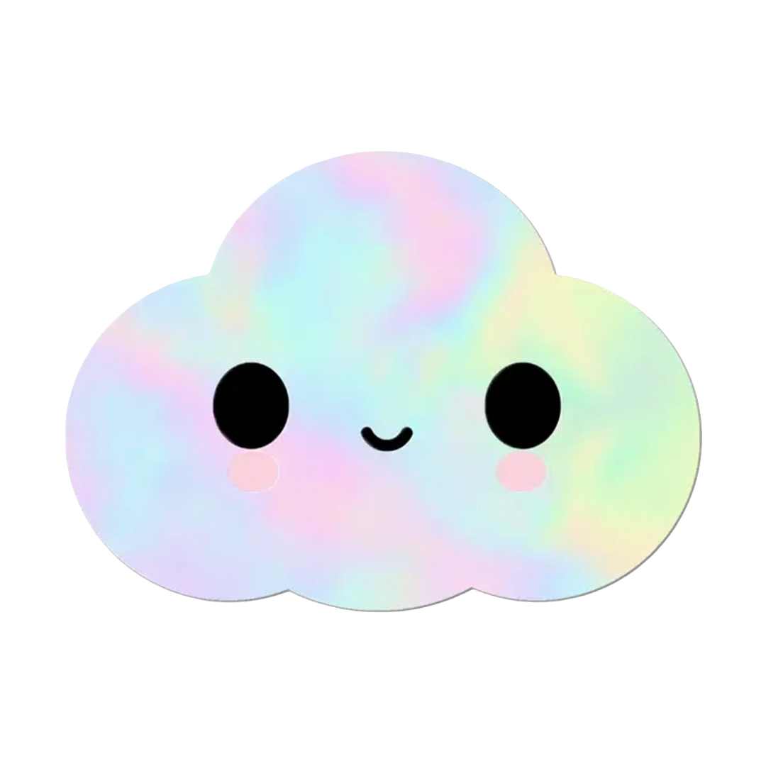 Holo Little Cloud By Friendswithyou - Die-Cut Sticker