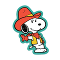 Howdy Partner By Snoopy - Die-Cut Sticker