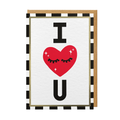 "I Heart U" Greetings Card By Sanders De Roeper