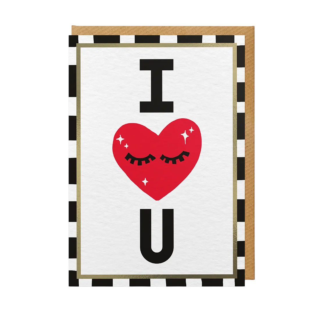 "I Heart U" Greetings Card By Sanders De Roeper