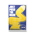 Just Push The Draw A3 Risograph Print by Brogan O'Grady