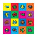 Keith Haring's Icons - Sticker Sheet of 16