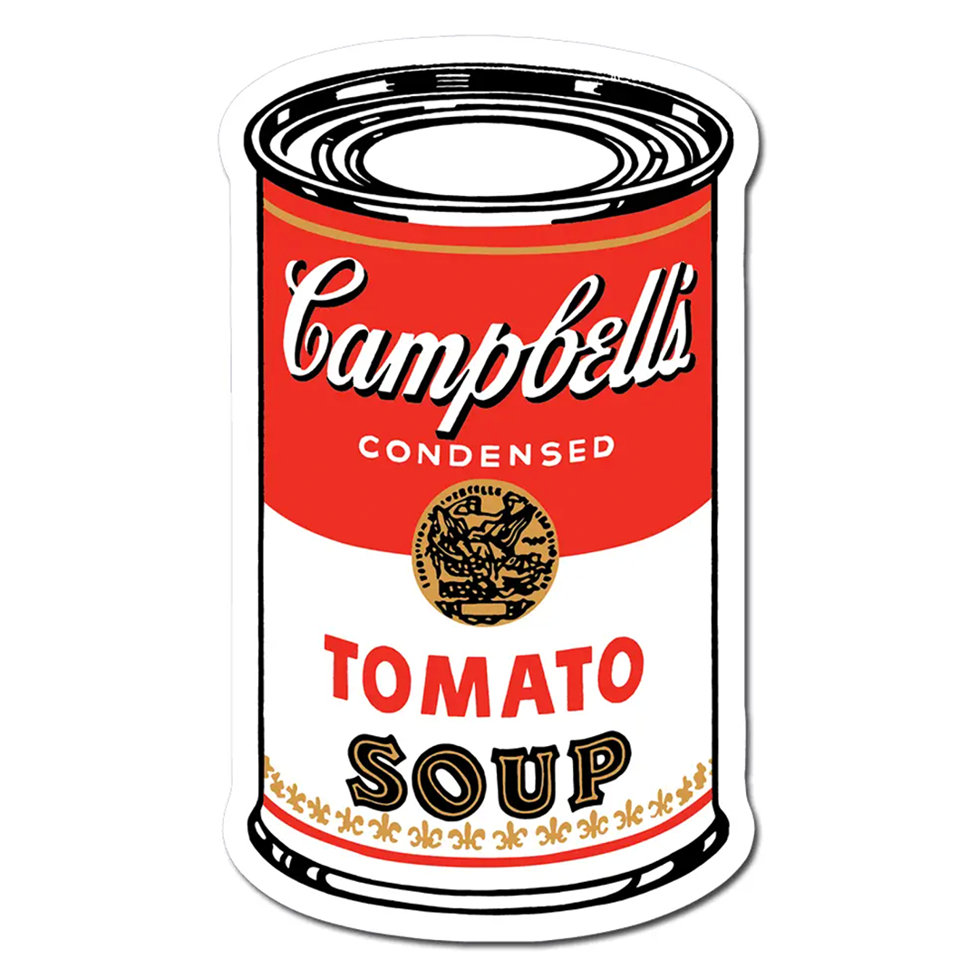 Large Campbell’S Soup Can By Andy Warhol - Die-Cut Sticker