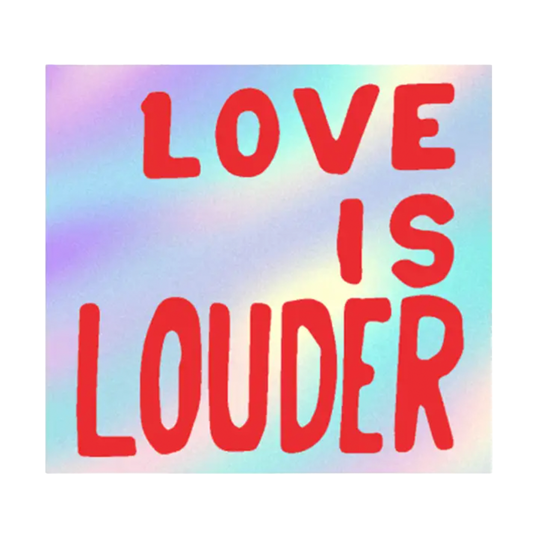 Love Is Louder By Sam Durant - Die-Cut Sticker
