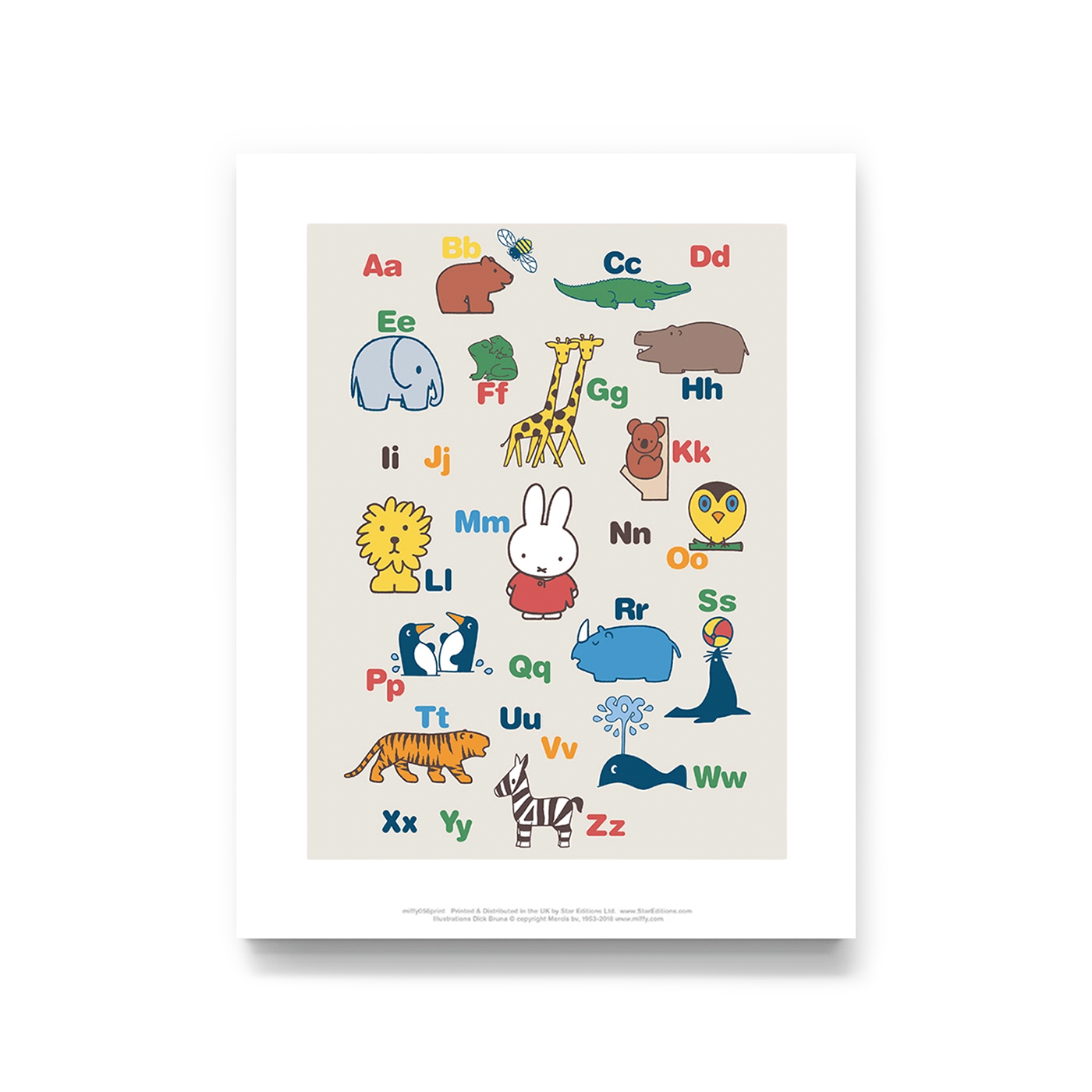 Miffy Alphabet with Animals 11x14"