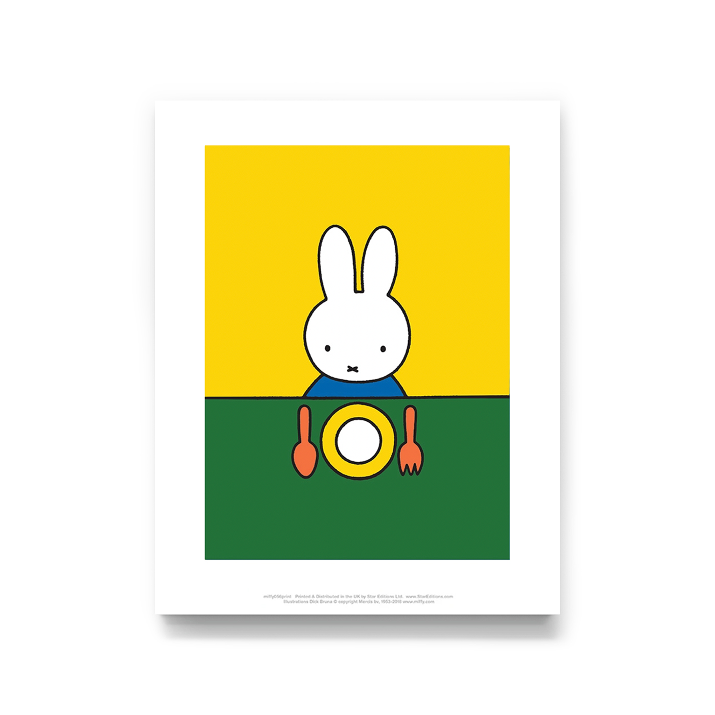 Miffy Eating Dinner Print 11x14"