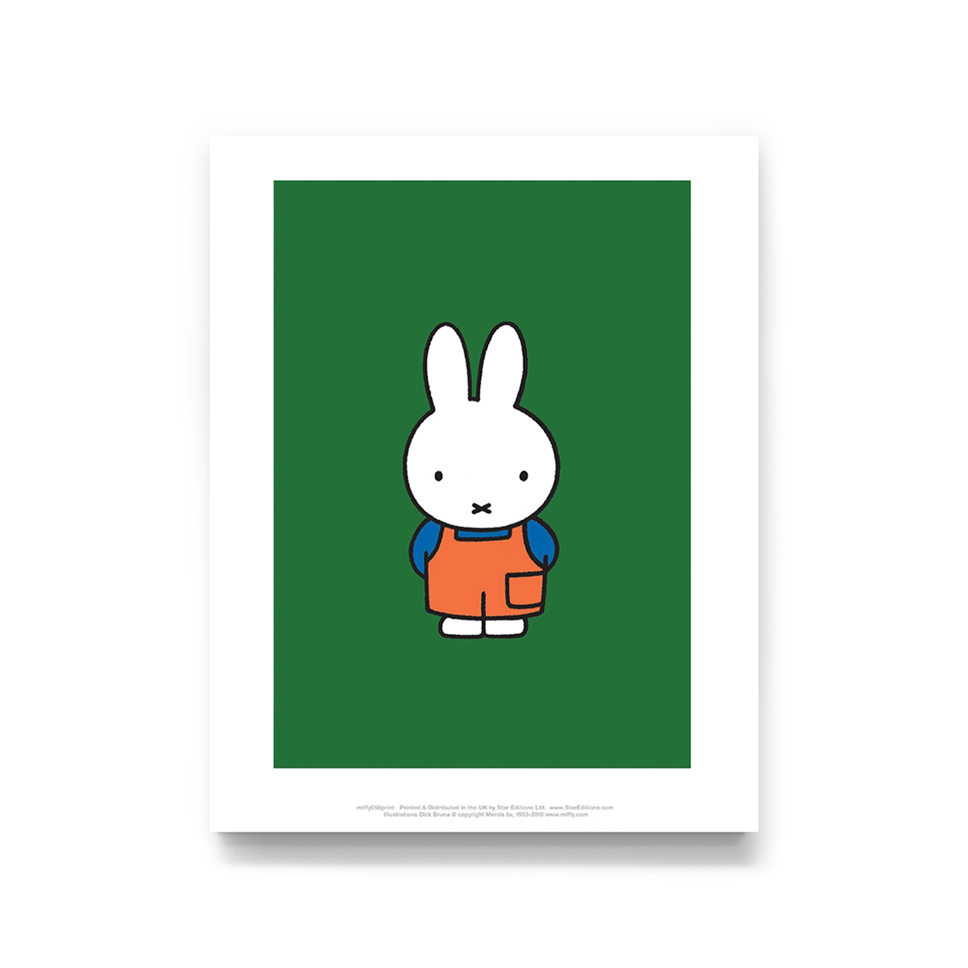 Miffy Orange Dungarees Print 11x14"