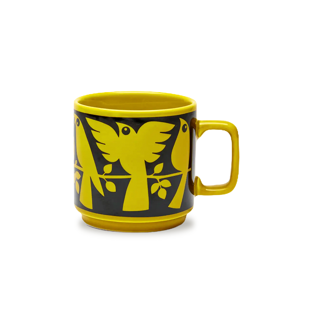 Hornsea Mug - Birds Chartreuse