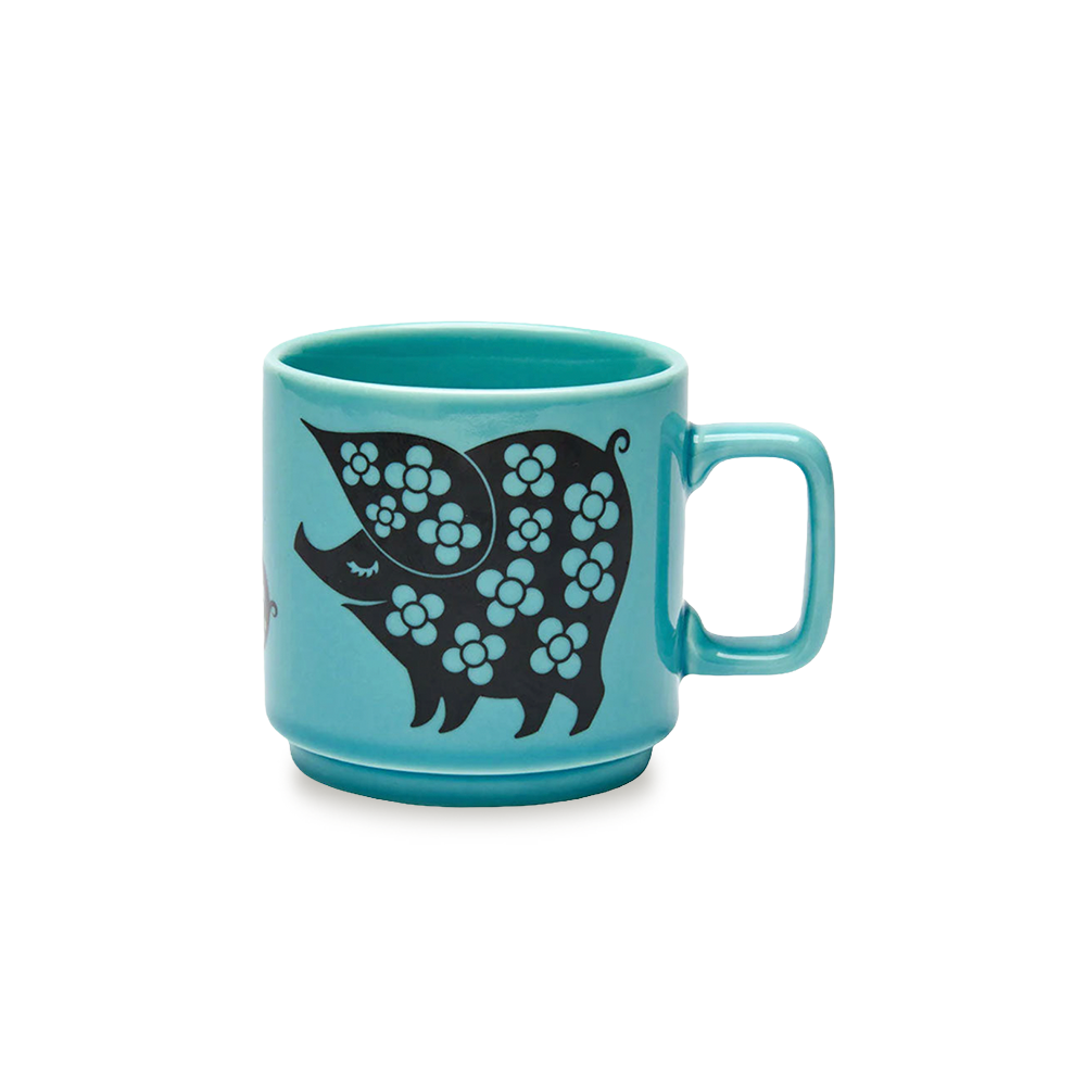 Hornsea Mug - Piggie Family Teal