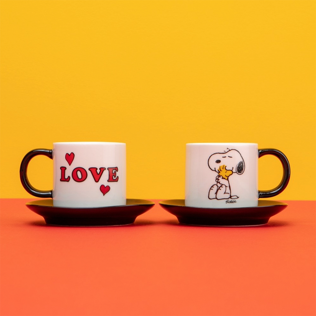 Peanuts - Espresso Set of 2 - Love