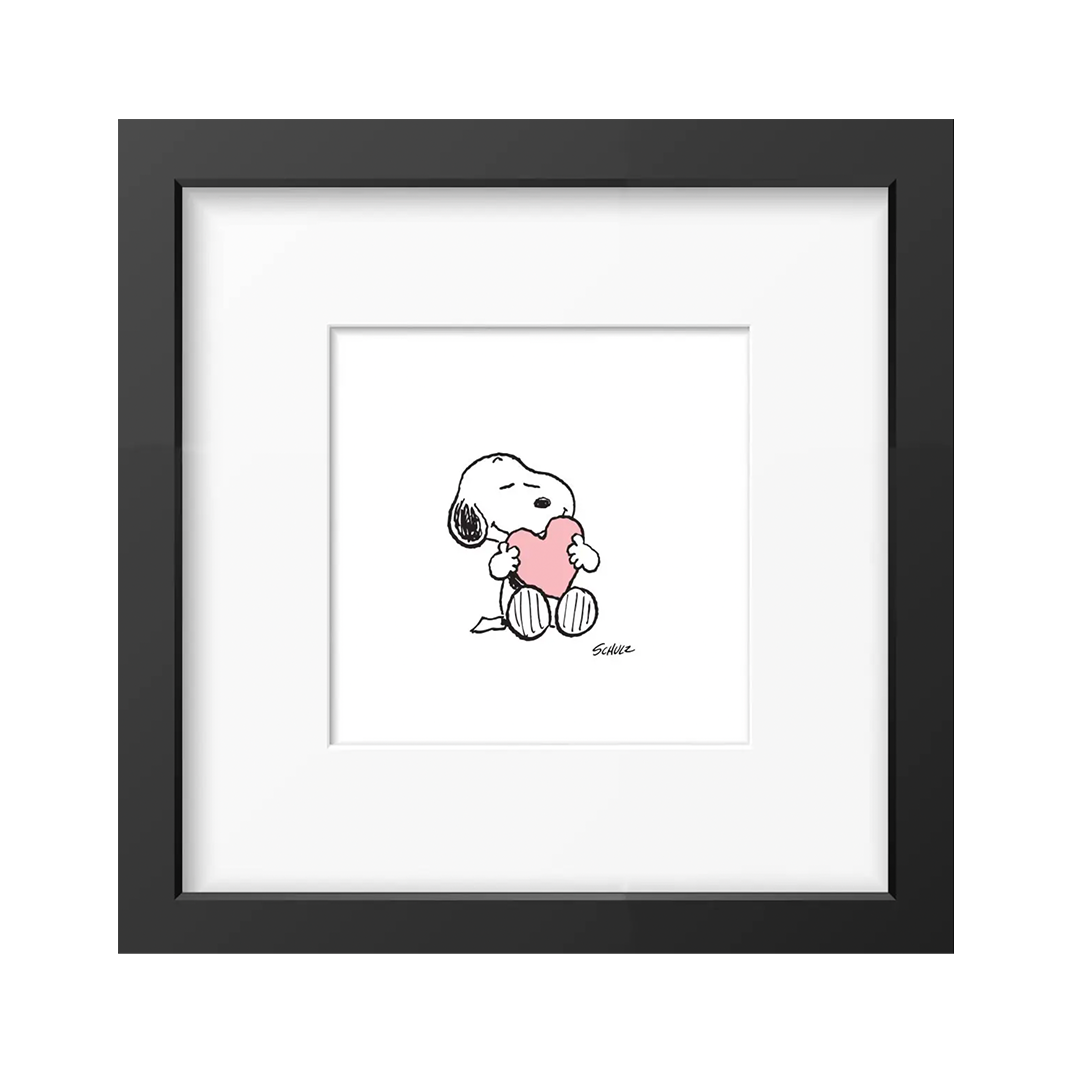 Peanuts - Heart Framed Print Handmade