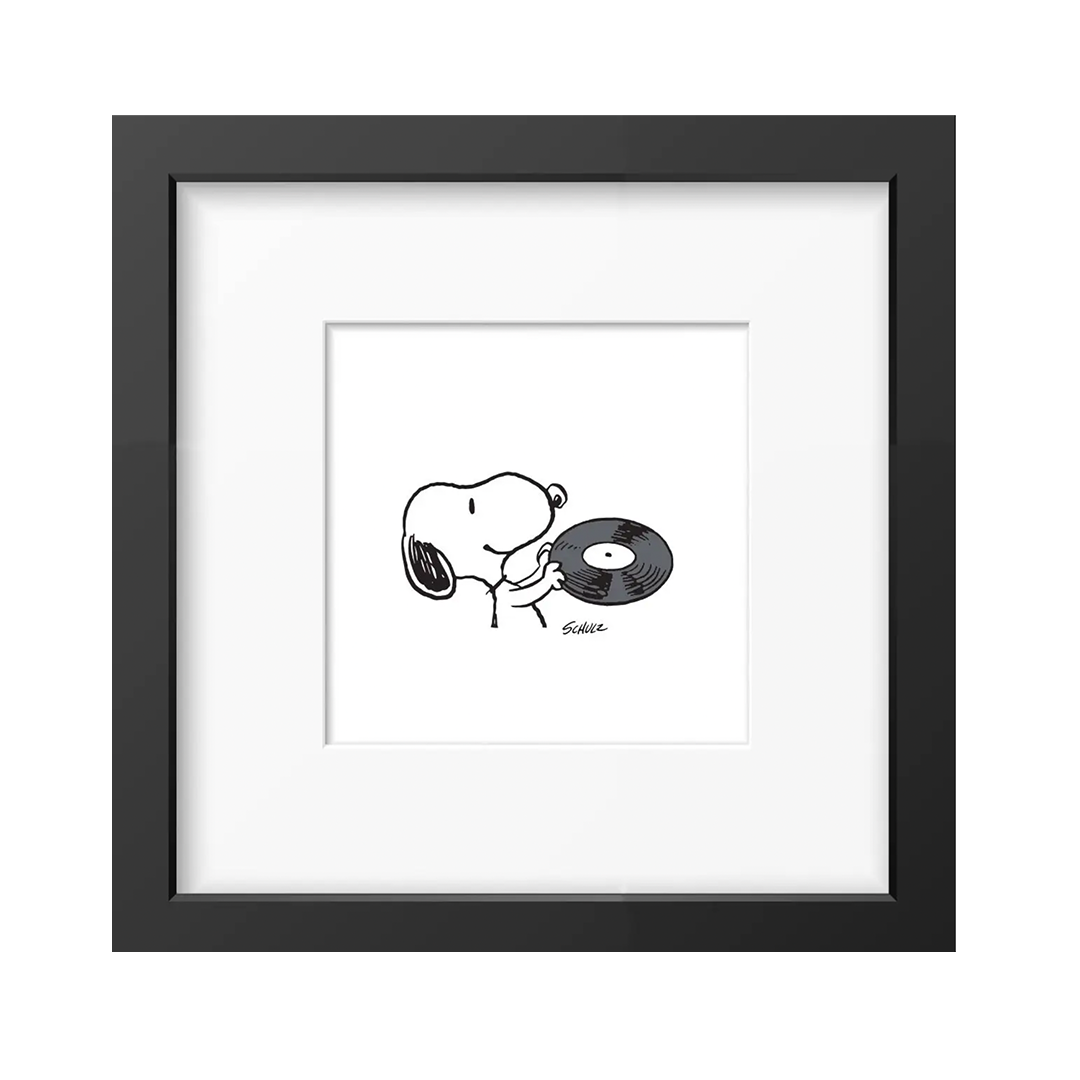 Peanuts - Vinyl Framed Print Handmade