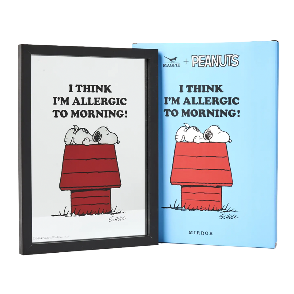 Peanuts - 'Allergic To Morning!' Framed Mirror