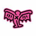 Pink Pop Shop Devil By Keith Haring - Die-Cut Sticker
