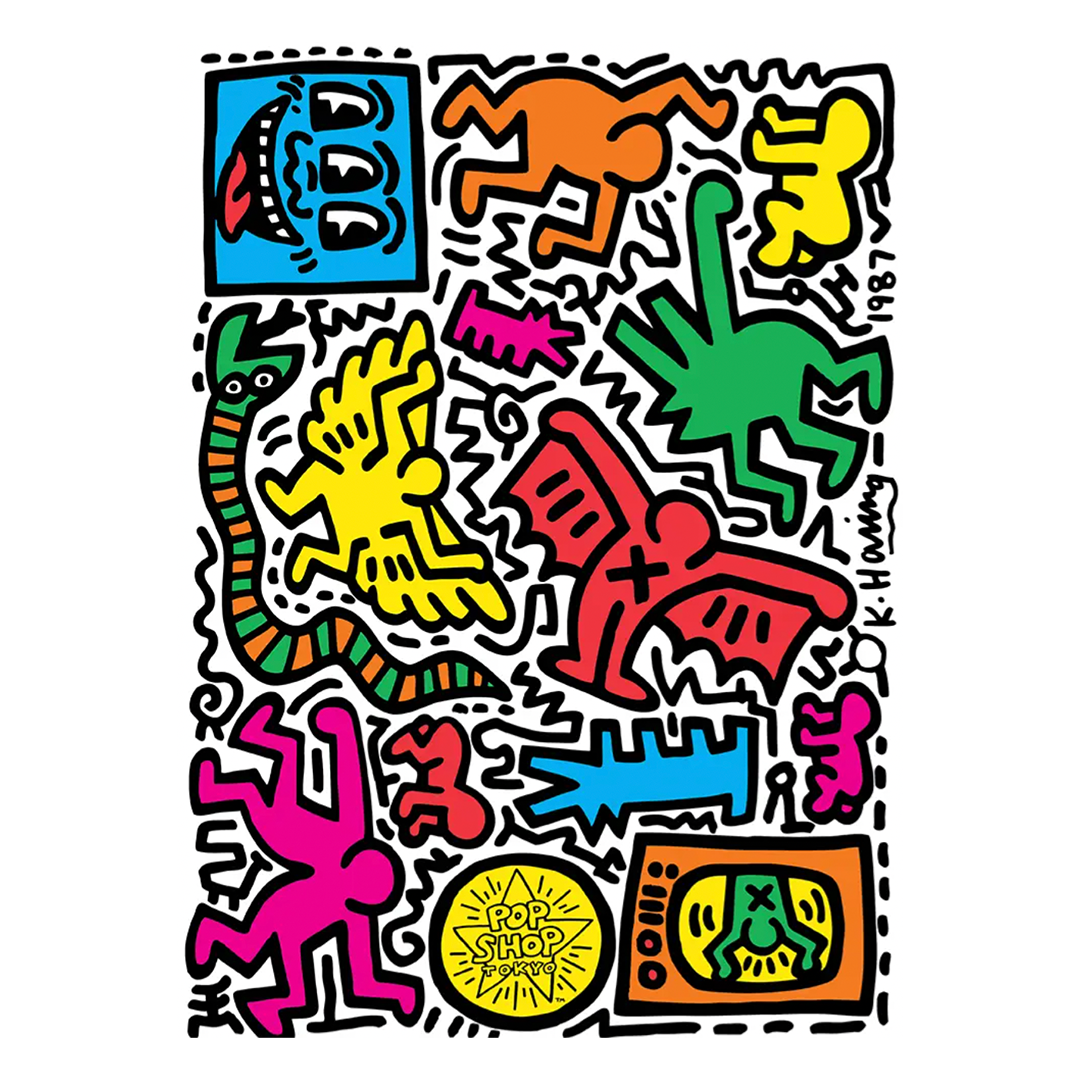 Pop Shop Tokyo Keith Haring Kiss-Cut Stickers, 15-Pack