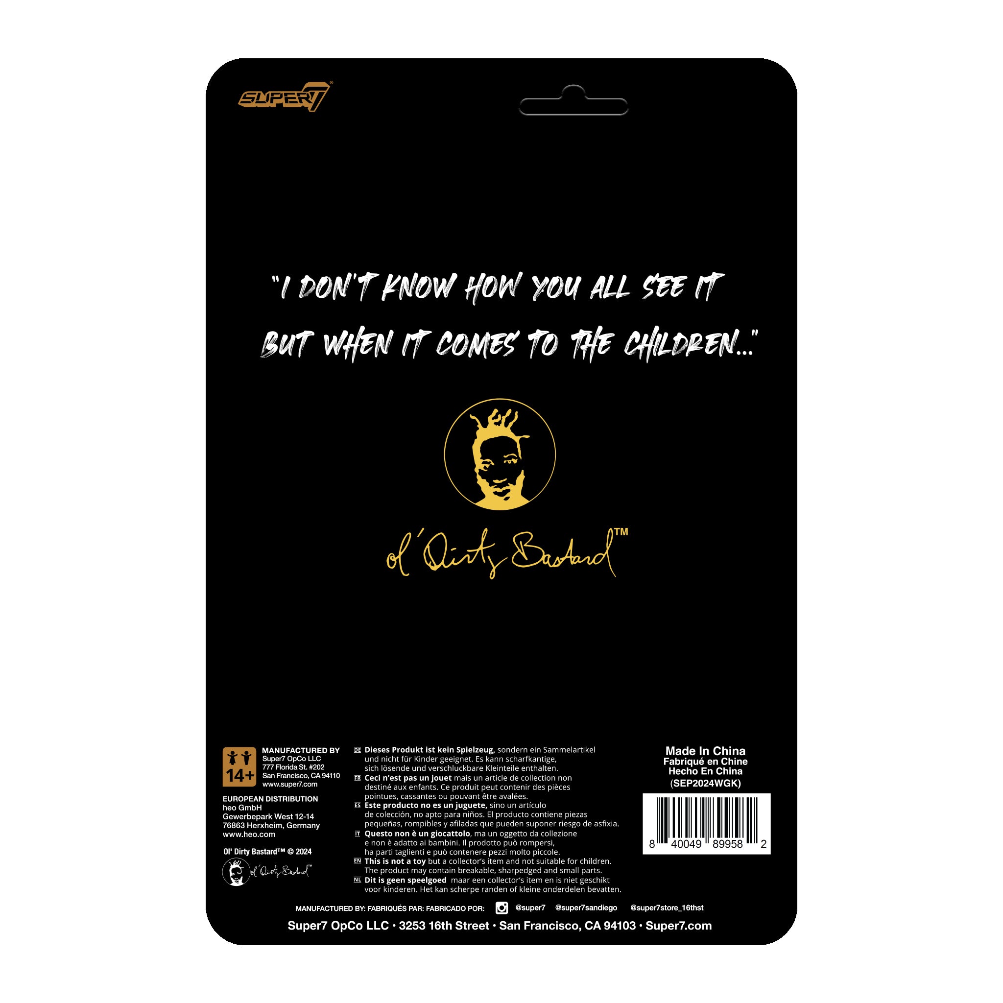 Ol' Dirty Bastard -  'For the Children' Figure O.D.B