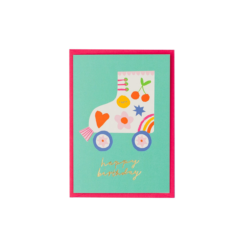 Roller Skate 'Happy Birthday' Greetings Card