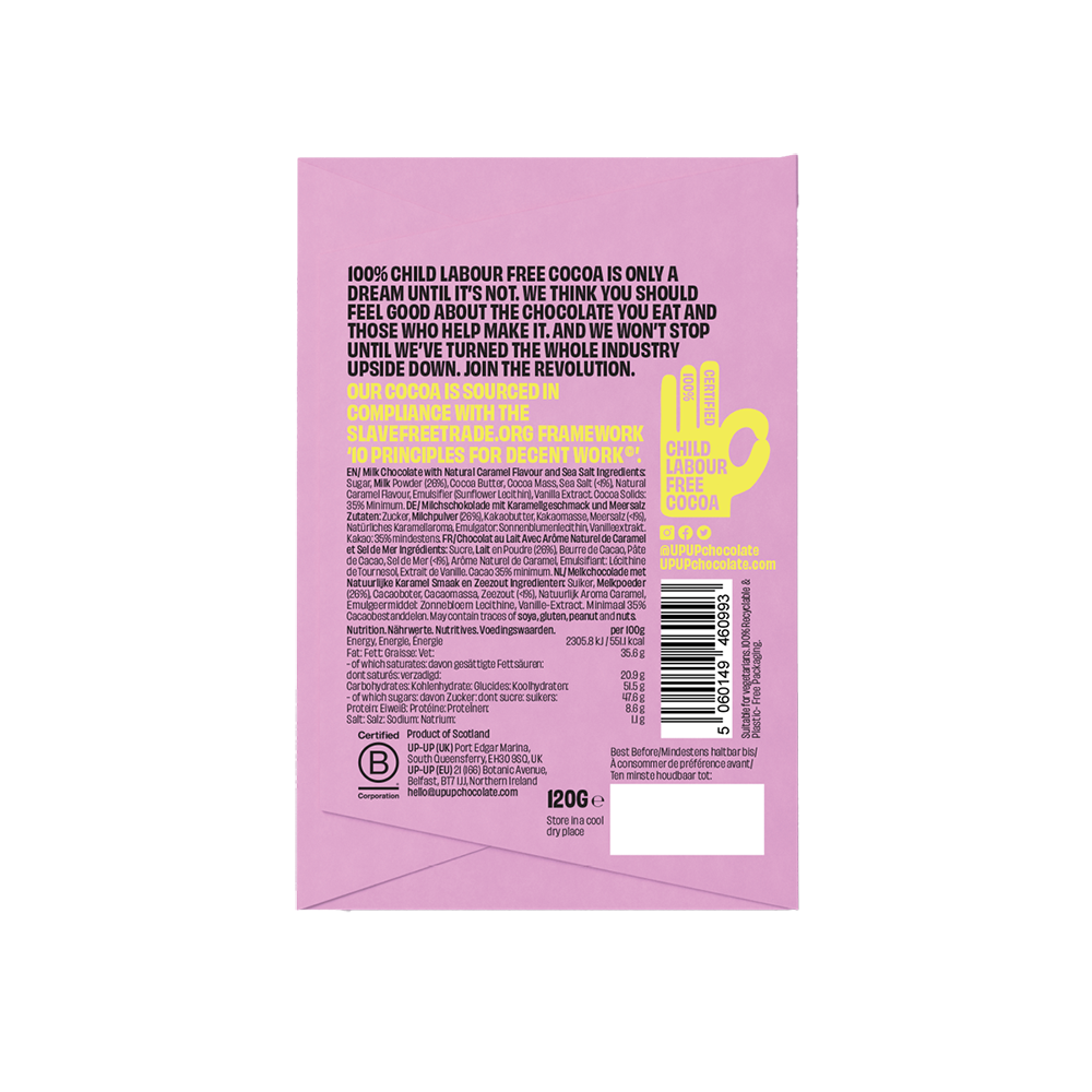 Salted Caramel Milk 120g by Up-Up Chocolate