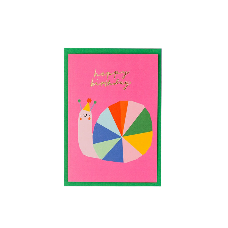 Snail 'Happy Birthday' Greetings Card