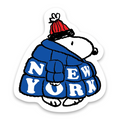 Snoopy Ny Puffer Coat (Holidays) - Die-Cut Sticker