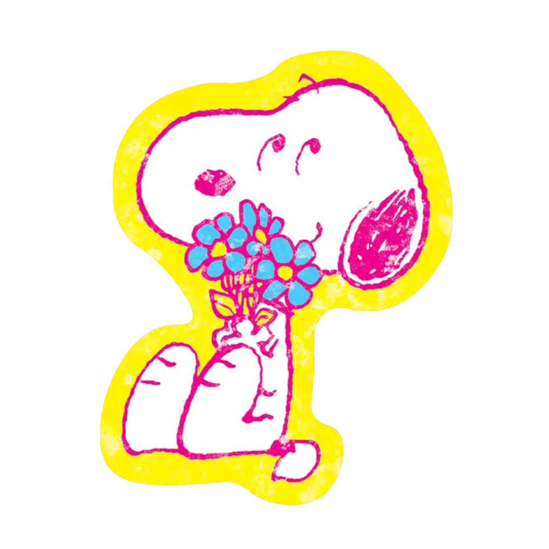 Snoopy's Bouquet - Die-Cut Sticker