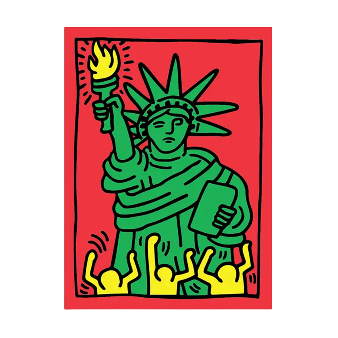 Statue of Liberty By Keith Haring - Sticker