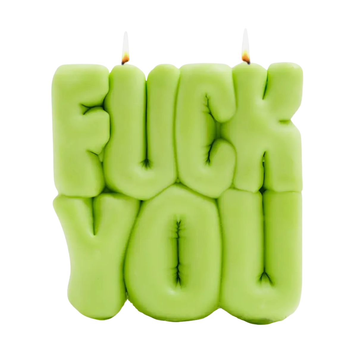 Wavey Casa -  'FUCK YOU' Green Puffer Candle