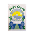 Self Care - Green & Blue Risograph Print Poster A3