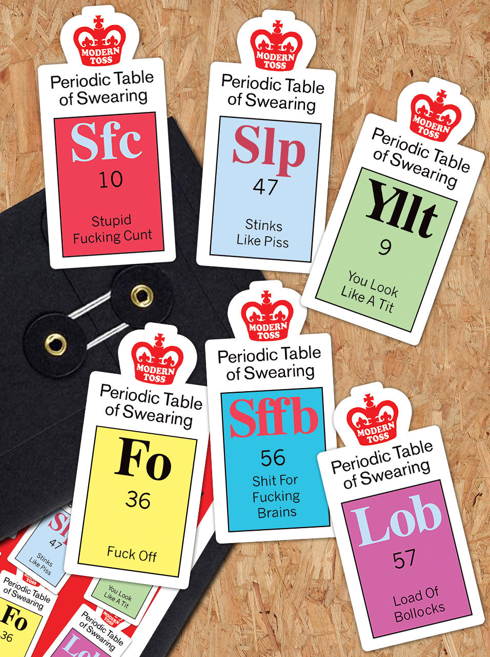'Swearing Periodic Table' Sticker Set - Pack 6