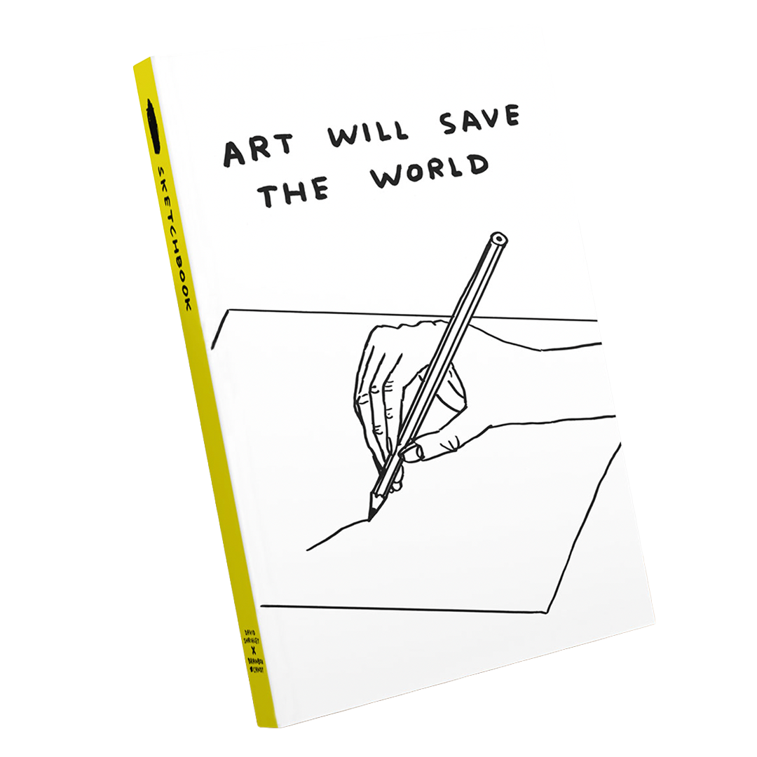 David Shrigley - 'Art Will Save The World' A5 144 Page Sketchbook
